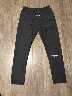 Essentials Black Men's Jogger Pants with Logo